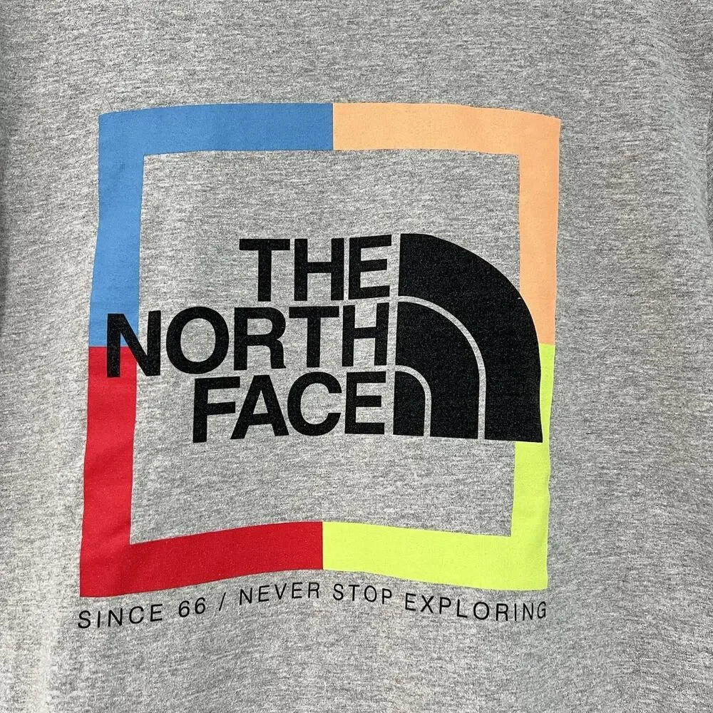 The North Face T Shirt Men Medium Gray Coordinates Never Stop Exploring EUC